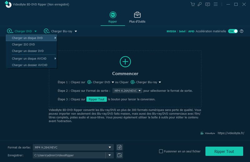 Charger un disque DVD