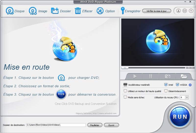 Interface de WinX DVD Ripper Platinum